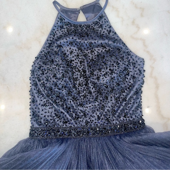 Sherri Hill accordion pleat & beaded short special occasion dress - Picture 2 of 10